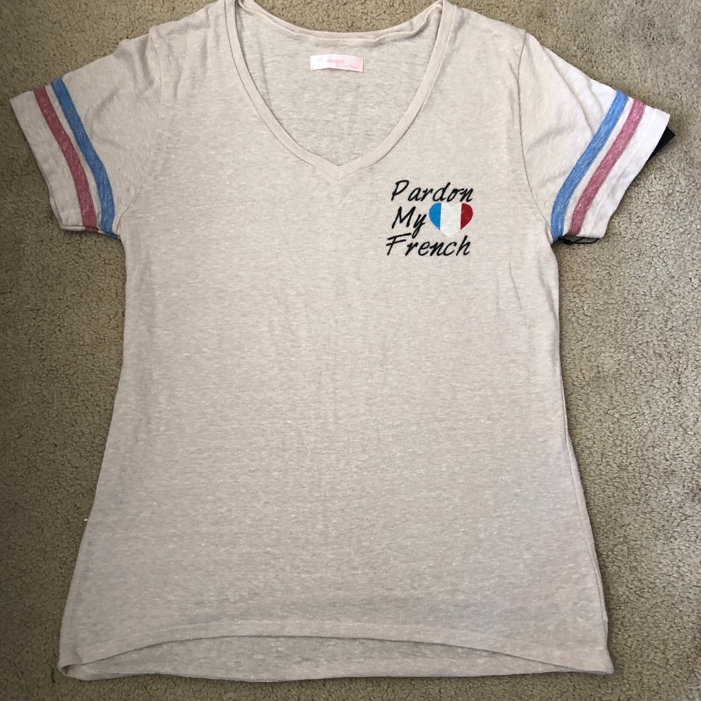 SHORT SLEEVE "PARDON MY FRENCH" T-SHIRT BY SUGAR
